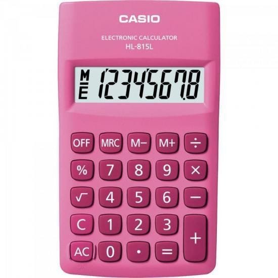 Calculadora de Bolso 8 Digitos HL815L Rosa Casio - 1