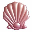Ver imagem 1 de Boia de Concha Gigante Rosa Perolizada com Glitter