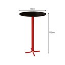 Ver imagem 2 de Conjunto Bistrô Mesa Com 2 Banquetas Altas Morumbi Vermelho E Tampo Preto - Preto