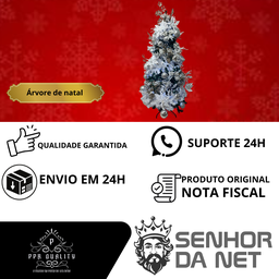 Arvore de Natal Decorada Super Luxo Branca e Dourada 1,80m 643 Galhos Luxo - 8