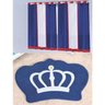 Kit Decoração Anime para Quarto de Menino com Cortina Colors 2 Metros e Tapete Pelúcia Coroa Real - - 1