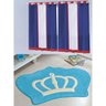 Kit Decoração Anime para Quarto de Menino = Cortina Colors 2 Metros + Tapete Pelúcia Coroa Real - - 1