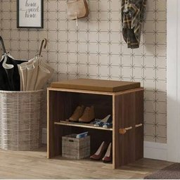 Puff com Futon e Prateleira Corda Sisal Cordel Carvalho Munique - 1