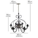 Ver imagem 2 de Lustre Artesanal Pendente De Teto Para Sala de Jantar Com