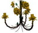 Ver imagem 1 de Luminária Rustica para Decoração Artesanal em Ferro Estilo Vintage - Amarelo