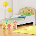 Ver imagem 1 de Cama Infantil Simples Fazendinha e Balões com Colchão MDF Branco Cambel Móveis