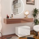 Ver imagem 1 de Penteadeira 100cm Suspensa Console Camarim com Gaveta Aparador Corrediças Telescópicas