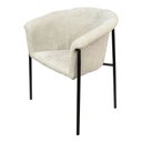 Ver imagem 1 de Poltrona Grécia Or Design Revestimento em Linho Bege 68 cm (Larg) Estrutura Metálica Preta
