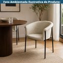 Ver imagem 3 de Poltrona Grécia Or Design Revestimento em Linho Bege 68 cm (Larg) Estrutura Metálica Preta