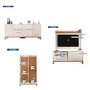 Ver imagem 2 de Rack com Painel Ate 55" Mondrian com Buffet e Cristaleira com LED Mondrian Bege/Off White