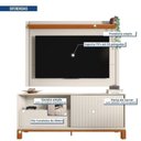 Ver mais imagens de Rack com Painel Ate 55" Mondrian com Buffet e Cristaleira com LED Mondrian Bege/Off White