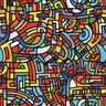 Papel de Parede 3d Arte Moderna Auto Adesivo Grafiti Cores Vivas Lavavel Vinil Quarto Gamer 12m - 9