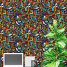 Papel de Parede 3d Arte Moderna Auto Adesivo Grafiti Cores Vivas Lavavel Vinil Quarto Gamer 12m - 5