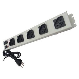 Filtro De Linha Com 5 Tomadas Tripolares Espaçadas Bege Bivolt Fiolux - 1