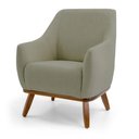 Ver imagem 2 de Poltrona Decorativa em Algodão Caramelo com Base de Madeira Berenice- Larbelle