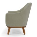 Ver imagem 4 de Poltrona Decorativa em Algodão Caramelo com Base de Madeira Berenice- Larbelle