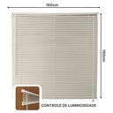 Ver imagem 4 de Persiana Horizontal Pvc 25mm Block Luxo 160larg X 160alt Branca - Quarto/sala/ Escritório/cozinha/la