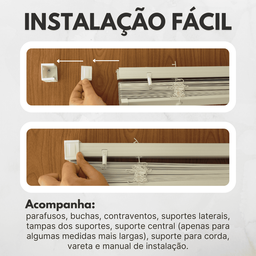 Persiana Horizontal Pvc 25mm Block Luxo 160larg X 160alt Branca - Quarto/sala/ Escritório/cozinha/la - 5