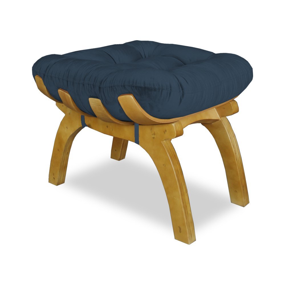 Puff Decorativo Flórida - Suede Azul Marinho | MadeiraMadeira