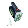 LANTERNA DK LED 2 MODOS ILUMINAÇÃO RECARREGÁVEL USB E SOLAR CAMPING PESCA:Preto/Únissex/Único - 2