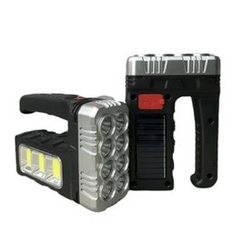 LANTERNA DK LED 2 MODOS ILUMINAÇÃO RECARREGÁVEL USB E SOLAR CAMPING PESCA:Preto/Únissex/Único - 1