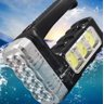 LANTERNA DK LED 2 MODOS ILUMINAÇÃO RECARREGÁVEL USB E SOLAR CAMPING PESCA:Preto/Únissex/Único - 5