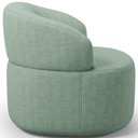 Ver imagem 6 de Poltrona Giratória Orgânica para Sala de Estar Living Helena L02 Linho Verde Menta - Lyam Decor