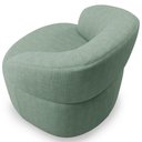 Ver imagem 7 de Poltrona Giratória Orgânica para Sala de Estar Living Helena L02 Linho Verde Menta - Lyam Decor
