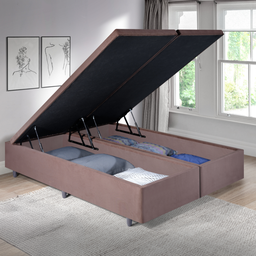 Cama Box Baú Queen 158x198x42cm Suede com Pistão a Gás - 1