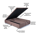 Ver imagem 4 de Cama Box Baú Queen 158x198x42cm Suede com Pistão a Gás