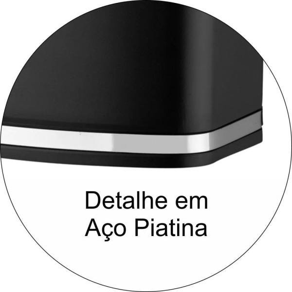 Kit Cozinha Lixeira 2,5 Litros Rodinho de Pia Dispenser de Detergente - Preto - 3