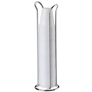 Suporte Porta Copos Descartáveis 50 E 80 ml De Bancada - Cromado