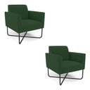 Ver imagem 2 de Kit 2 Poltronas Base X Industrial Preto Marisa Veludo D03 - D’Rossi