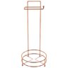 Suporte Porta Papel Higiênico Rosé Gold Lixeira Basculante Cobre - Branco - 3