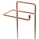 Ver imagem 5 de Suporte Porta Papel Higiênico Rosé Gold Lixeira Basculante Cobre - Branco