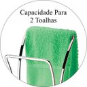 Ver imagem 3 de Toalheiro Duplo de Bancada Porta Toalha de Rosto - Cromado