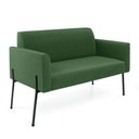 Ver imagem 4 de Sofá Namoradeira e 2 Poltronas Pé de Ferro Preto Marisa Suede D03 - D'Rossi Cor Verde