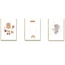 Ver imagem 6 de Kit 10 Placas MDF Infantil Arco-Íris e Coelho Parede A4