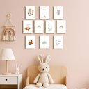 Ver imagem 4 de Kit 10 Placas MDF Infantil Arco-Íris e Coelho Parede A4