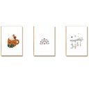 Ver imagem 5 de Kit 10 Placas MDF Infantil Arco-Íris e Coelho Parede A4