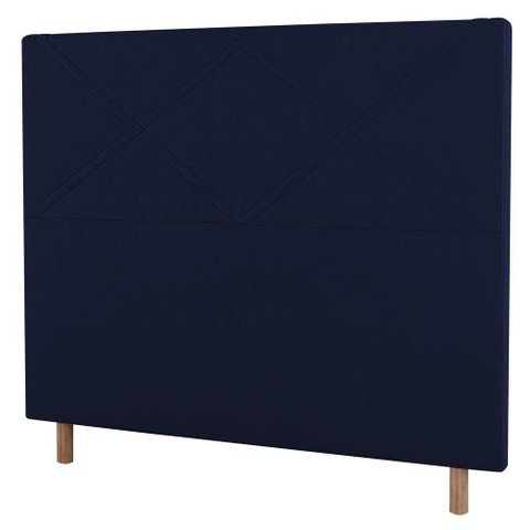 Cabeceira Cama Box Casal King Size Cairo 195cm Azul Marinho