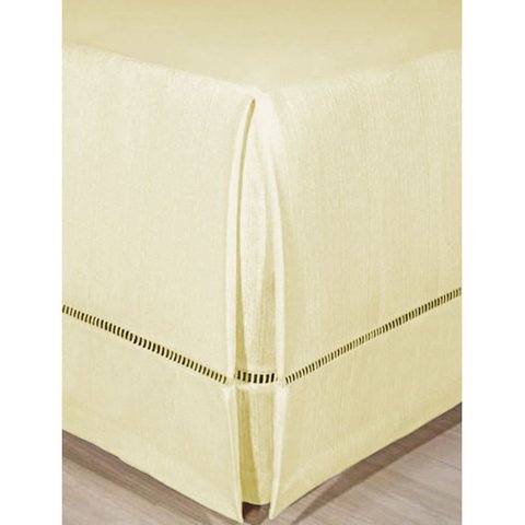 Saia de Cama Box Baú Queen Size Zambrano - 158x198 Bege