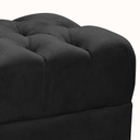 Ver imagem 2 de Puff Retro Decorativo Suede Preto Sala Quarto