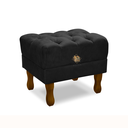 Ver imagem 1 de Puff Retro Decorativo Suede Preto Sala Quarto