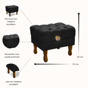 Ver imagem 4 de Puff Retro Decorativo Suede Preto Sala Quarto
