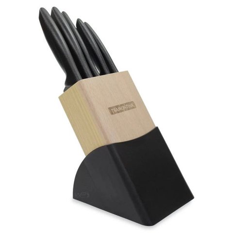 Jogo de Facas Aço Inox Tramontina com Cepo 6 Peças