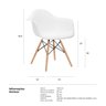 Cadeira Charles Eames Eiffel Daw - Branco - Madeira Clara - 8