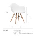 Ver mais imagens de Cadeira Charles Eames Eiffel Daw - Branco - Madeira Clara