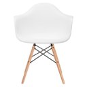 Ver imagem 4 de Cadeira Charles Eames Eiffel Daw - Branco - Madeira Clara
