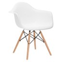 Ver imagem 1 de Cadeira Charles Eames Eiffel Daw - Branco - Madeira Clara